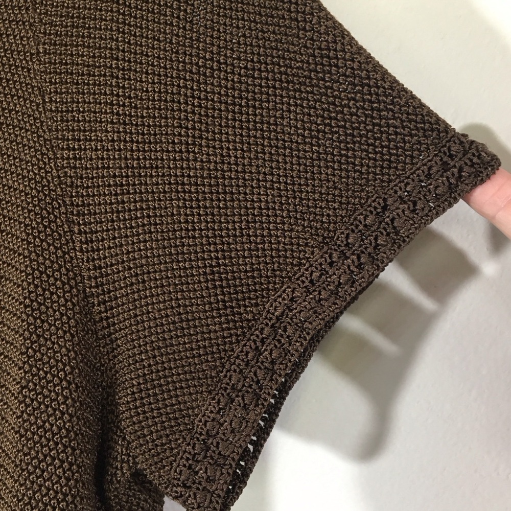 Emma James Crochet Mocha Mousse Short Sleeve Cardigan Tunic‎ Top Plus Size 2X - Picture 3 of 7